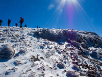 ice trekkers Imlil, Atlas Mountains, Morocco, Africa