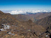 above clouds Imlil, Atlas Mountains, Morocco, Africa