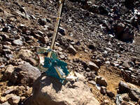 fallen plane remains Imlil, Atlas Mountains, Morocco, Africa