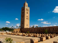 koutoubia mosque courtyard Marrakech, Interior, Morocco, Africa