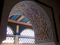 palais baha arch Marrakech, Imperial City, Morocco, Africa