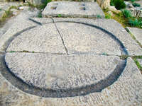 circular wheat stone Meknes, Moulay Idriss, Imperial City, Morocco, Africa