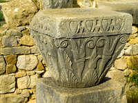 roman column capital Meknes, Moulay Idriss, Imperial City, Morocco, Africa