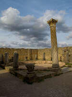 spiral column Meknes, Moulay Idriss, Imperial City, Morocco, Africa