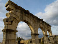 arches of romans Meknes, Moulay Idriss, Imperial City, Morocco, Africa