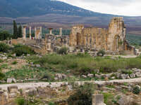 ruin of volubilis Meknes, Moulay Idriss, Imperial City, Morocco, Africa