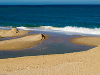 tangier sandy beach Tangier, Mediterranean, Morocco, Africa