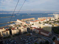 girbraltar cable car Gibraltar, Algeciras, Cadiz, Andalucia, Spain, Europe