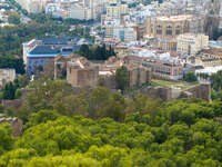 alcazaba scenery Malaga, Andalucia, Spain, Europe