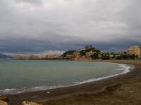 end of malaga beach Malaga, Andalucia, Spain, Europe