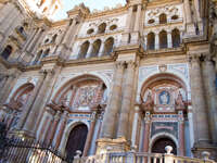 front of malaga chruch Malaga, Granada, Andalucia, Spain, Europe