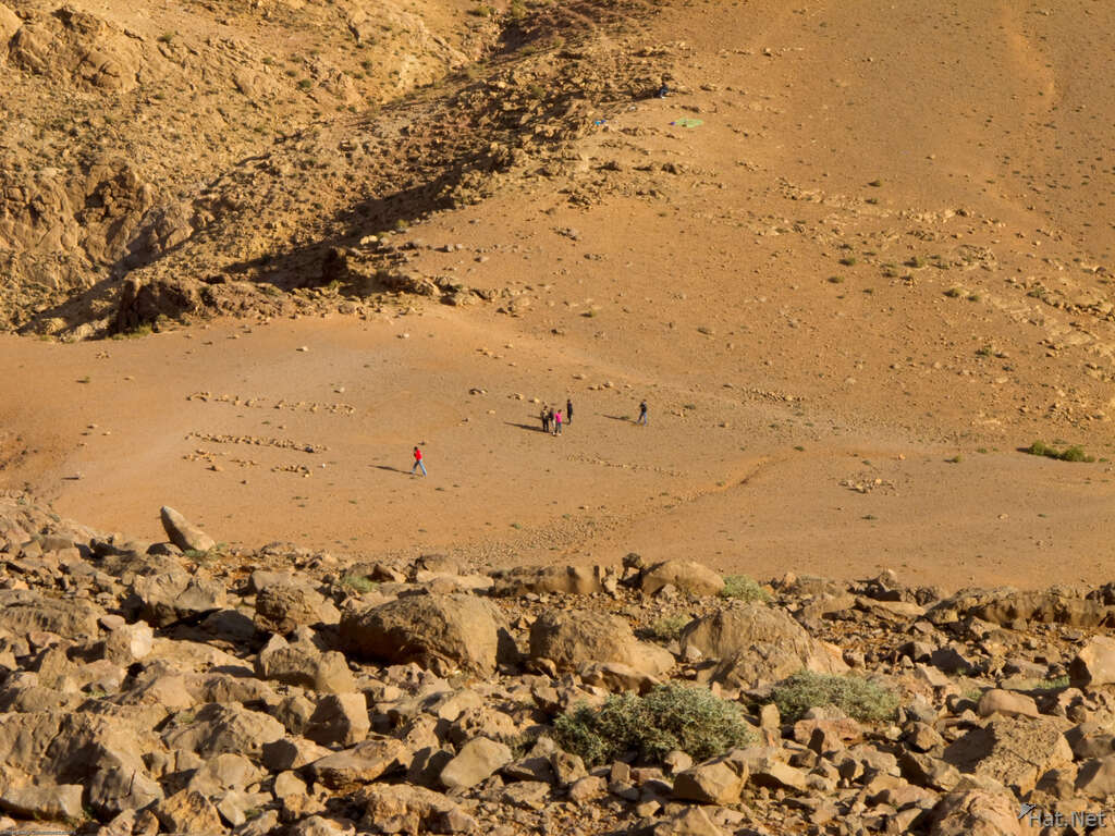 children playing football on moutain
