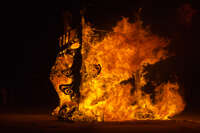 burning of the house Black Rock City, Neveda, USA, North America