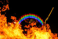 flaming rainbow Black Rock City, Neveda, USA, North America