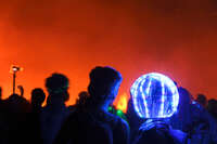 lighted head Black Rock City, Neveda, USA, North America