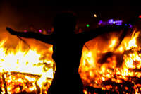 dance in fire Black Rock City, Neveda, USA, North America