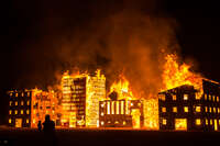 wall street in flame Black Rock City, Neveda, USA, North America