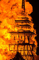 burning of the tower Black Rock City, Neveda, USA, North America