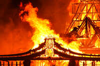 Temple burn Black Rock City, Neveda, USA, North America