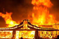 Temple burn Black Rock City, Neveda, USA, North America