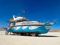 sailing in desert Black Rock City, Neveda, USA, North America