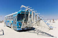 Dragon bone bus Black Rock City, Neveda, USA, North America