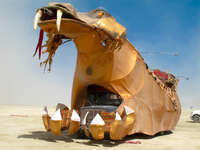 fire breathing dragon Black Rock City, Neveda, USA, North America