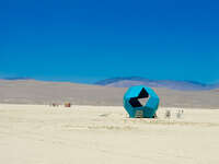 blue cube Black Rock City, Neveda, USA, North America