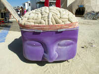 pink head with brain Black Rock City, Neveda, USA, North America