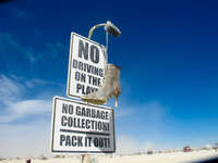 No driving with boot Black Rock City, Neveda, USA, North America