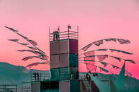 pink tower Black Rock City, Neveda, USA, North America