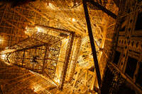 temple at night Black Rock City, Neveda, USA, North America