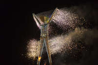 burnman fireworks Black Rock City, Neveda, USA, North America
