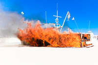 burning of the captan's ship Black Rock City, Neveda, USA, North America