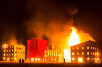 Burning of wallstreet Black Rock City, Neveda, USA, North America