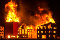 Burning of wallstreet Black Rock City, Neveda, USA, North America