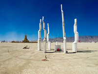 antenna in desert Black Rock City, Neveda, USA, North America