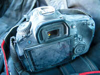 dusty Canon 60D camera after burning man Black Rock City, Neveda, USA, North America