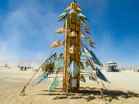 Christmas tree Black Rock City, Neveda, USA, North America