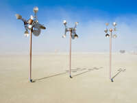 wind bells in desert Black Rock City, Neveda, USA, North America