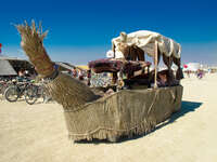 boat car Black Rock City, Neveda, USA, North America