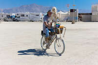 skeleton bike Black Rock City, Neveda, USA, North America